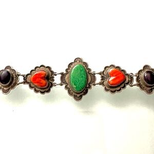 Vintage Don Lucas Sterling Silver Multi-Stone Bracelet